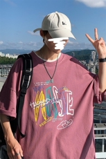 1图案已注册港风日系中性情侣大码M-5XL风短袖DT7735P28控45，男装T恤，星座226-2