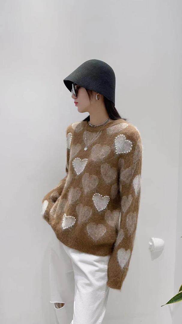 韩版爱心珍珠毛衣，女装针织衫/毛衣，SHANGCHUN·W 汪尚春
