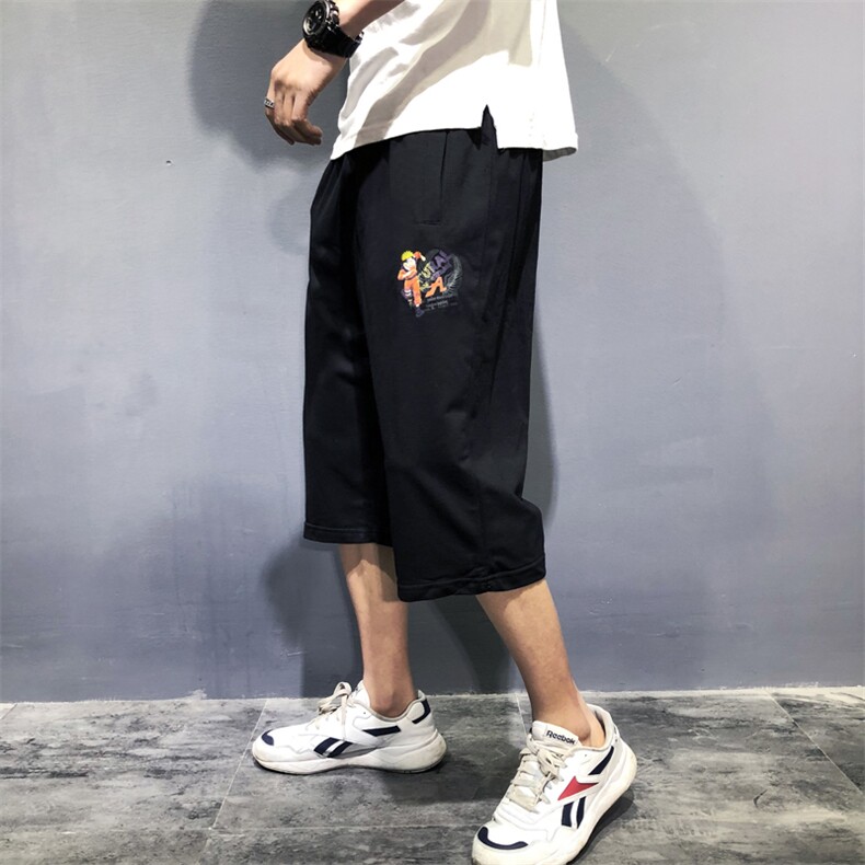 夏款男潮流运动短裤宽松大码潮牌休闲男生休闲短裤七分裤588款,男装休闲裤,星座802