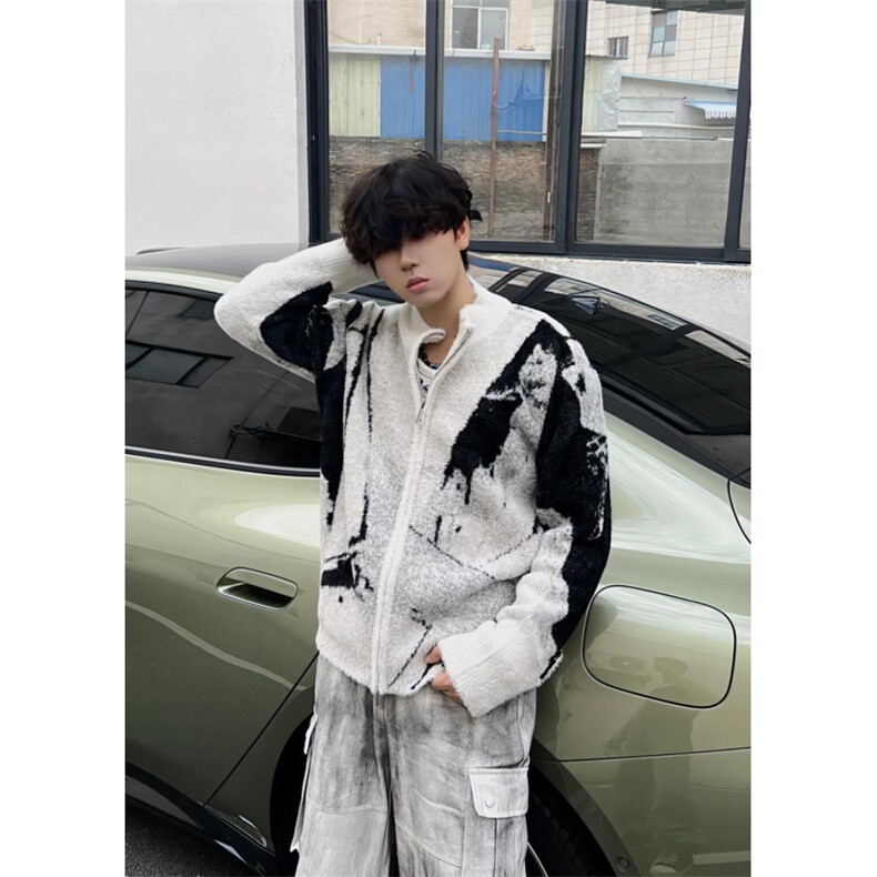 【有货】cleanfit撞色毛衣男秋冬高级痞帅开衫针织衫B06LL-特P68,男装针织衫/毛衣,星座1007（原301D）