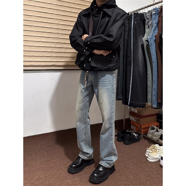 【有货】设计感拼接夹克外套男美式潮牌短款上衣HT95CC-特P65,男装夹克,星座1007（原301D）