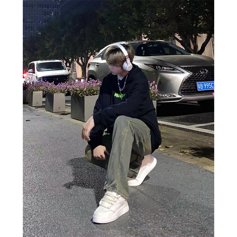 博主图黄泥牛仔裤男秋冬设计感微喇cleanfit裤子-KZA45-P65,男装牛仔裤,星座1007（原301D）