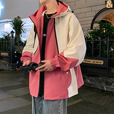 秋季新款二开宽松夹克男撞色三防冲锋衣外套DSA157B-JK7831-特P75，男装夹克，电商A157B
