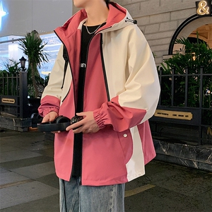 秋季新款二开宽松夹克男撞色三防冲锋衣外套DSA157B-JK7831-特P75图片