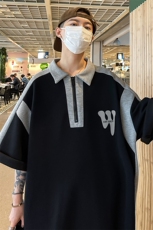 时尚美式撞色翻领透气polo短袖男D6237P45控68，男装T恤，电商A268A