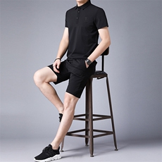 2023夏季时尚短袖套装男潮牌百搭宽松休闲运动服两件套男装，男装休闲套装，电商B212（原钱塘6029）