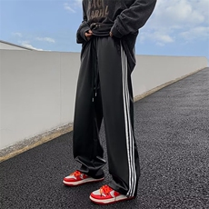 束脚裤男韩版潮流拼色条纹2023春秋新款ins宽松休闲裤K3375-P37，男装休闲裤，星座412-2