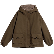 2023新款断款小棉袄派克服加绒加厚754-1款，女装棉衣/棉服，秋牧寒烟