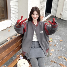 现货~~跑量款韩棒球羽绒服P195289，女装羽绒服，2C262