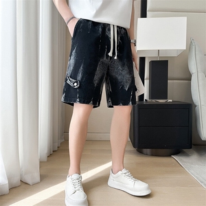 301A-1 DK10 P58控78店主风社会小伙夏季水洗五分牛仔短裤 潮图片