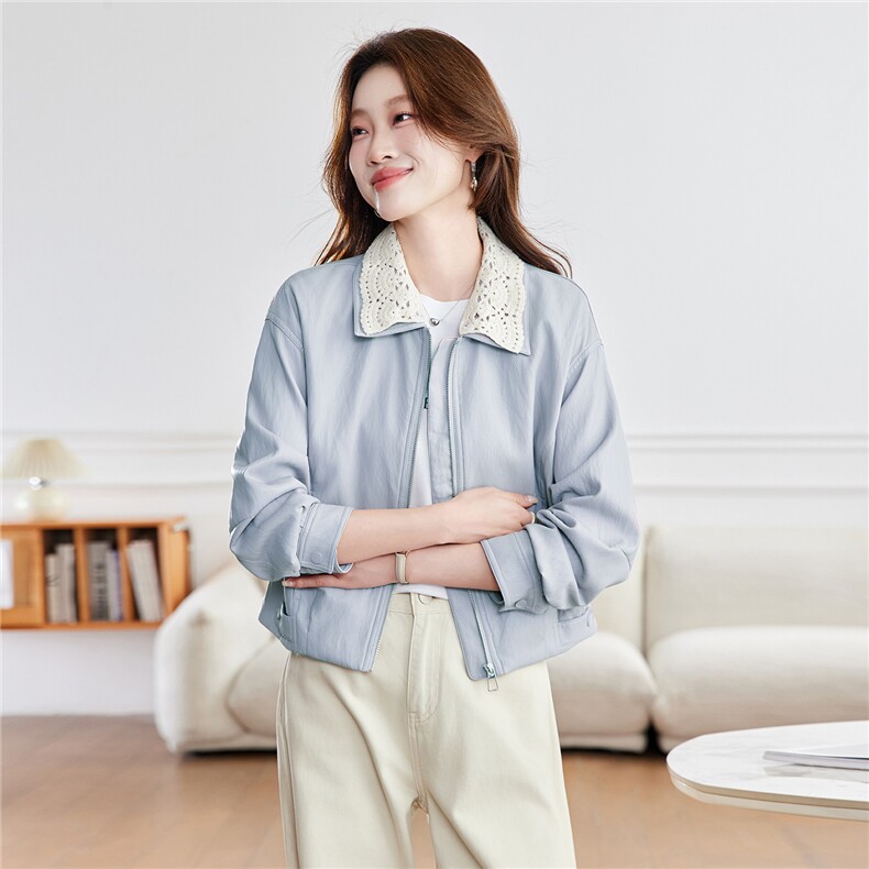 现货！2026春装新款休闲外套女皮衣女,女装短外套,慕咨