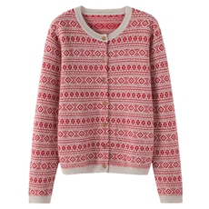 2025秋冬新款羊绒衫女100%纯山羊绒圆领柔软减龄针织系扣开衫外套，女装羊绒衫，东业羊绒