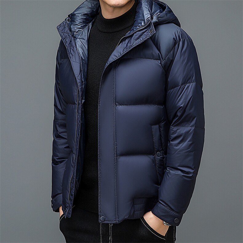 2023新款男士商务休闲羽绒服冬季中年连帽加厚保暖上衣男装外套,男装羽绒服,电商B212（原钱塘6029）
