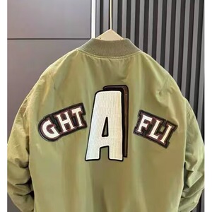 2025春秋男士棒球服双层外套潮流字母刺绣夹克贴布绣HH8073 P58图片