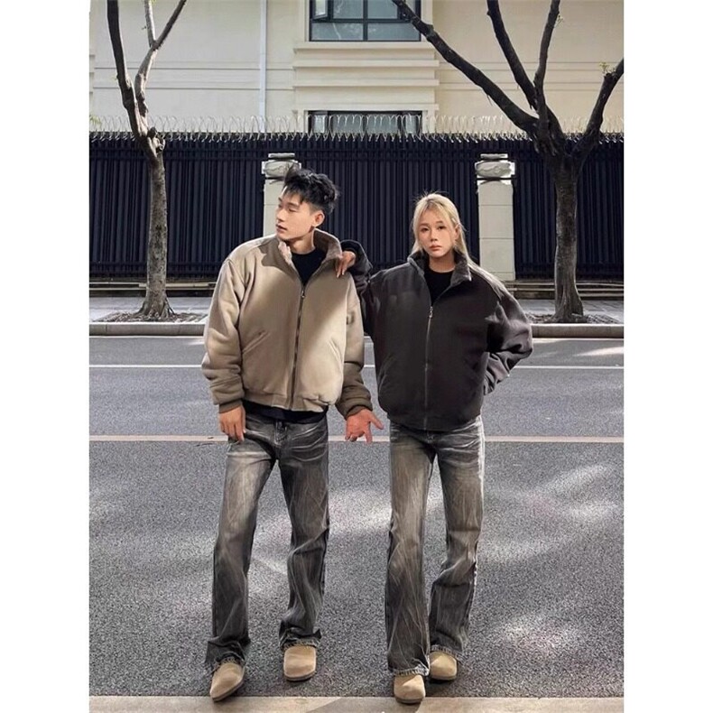 【有货】廓形绒毛内里棉衣仿兔加绒加厚棉衣夹克 MY271 特P90图片