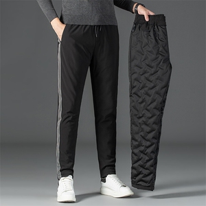 冬季男士新款白鹅绒羽绒裤中年休闲加厚保暖长裤子爸爸装宽松男裤,男装棉裤,电商B212（原钱塘6029）