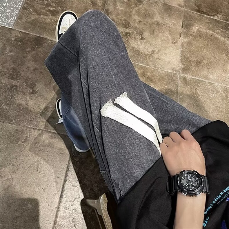 青春流行ins男直筒水洗渐变色牛仔裤P45,男装牛仔裤,星座1116-2