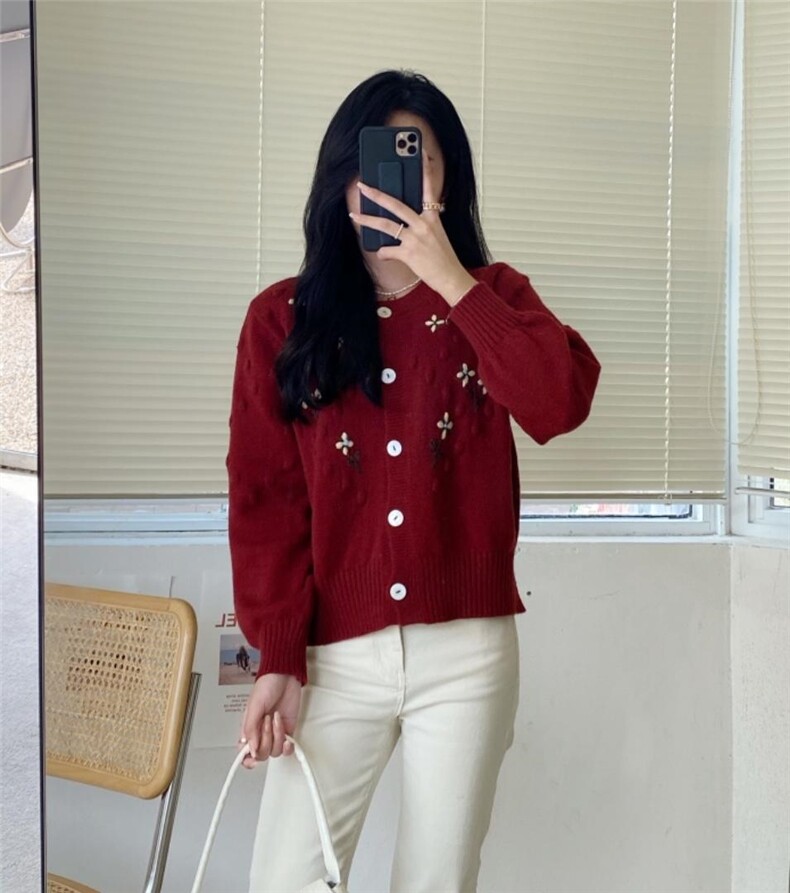 温柔钩花设计针织开衫～，其它，MISS(2F)