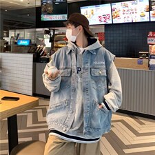 美式复古设计感牛仔马甲男外穿潮宽松坎肩无袖背心外套M8345-p58，男装背心/马甲，星座1008