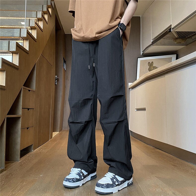 YK121P28控59品质保障！夏季皱感轻薄透气双褶潮牌宽松休闲裤,男装休闲裤,电商A249