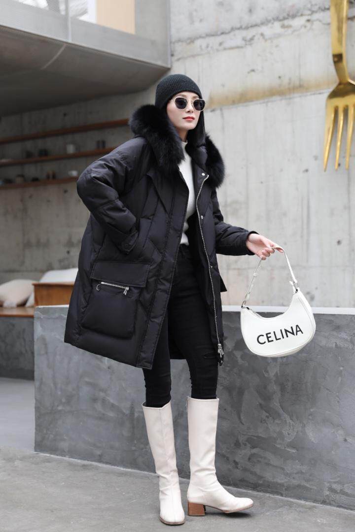 90白鸭绒，狐狸毛领，两色两码，其它，伊艺不舍