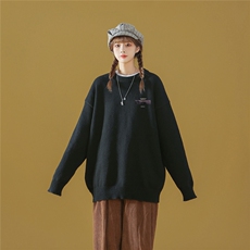 中性风22秋冬时尚潮流印花百搭圆领套头毛衣M1052P50控68，男装针织衫/毛衣，A247A
