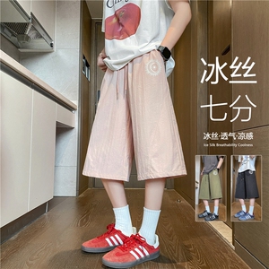 抖音品质美式印花机能速干宽松休闲七分裤B315-K25410-特p30控58图片