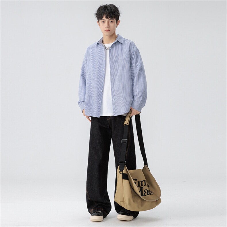 新款休闲竖条衬衫,男装衬衫,星座1106-2（原1111B）