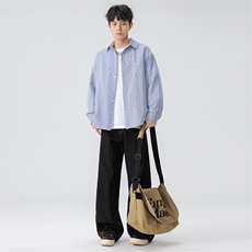 新款休闲竖条衬衫，男装衬衫，星座1106-2（原1111B）