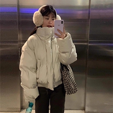pu皮衣外套棉服男女短款加厚美拉德复古面包服棉衣8827-P105网图，女装棉衣/棉服，电商B245