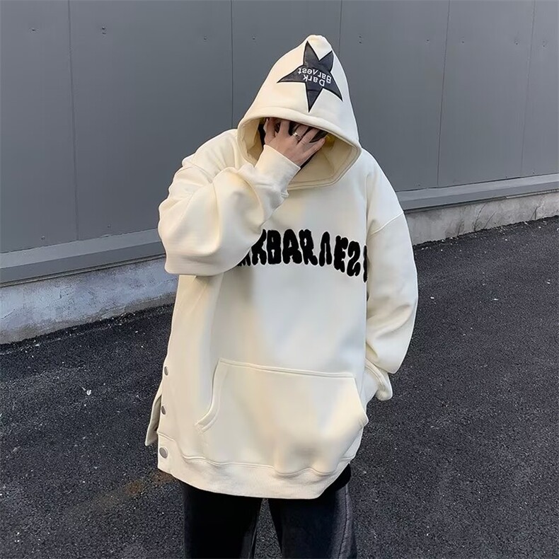 春季青少年套头潮流常规休闲宽松型美式潮牌连帽卫衣男,男装卫衣,星座716-2