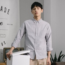 秋季纯色男休闲修身长袖衬衫男士内搭寸牛津纺打底衬衣大码春秋装，男装T恤，星座506A