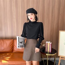 高品质泡泡袖半高领打底衫，其它，Balance Studio