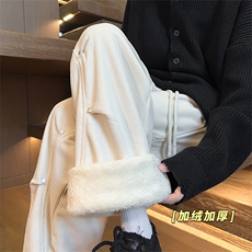 加绒加厚灯芯绒休闲裤美式工装保暖直筒卫裤5D2129-TP4588，男装休闲裤，电商A102