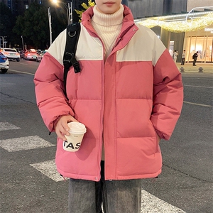现货港风棉衣男立领二开撞色加厚棉袄DSA157B-M88888-特P65图片