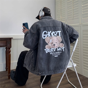 加绒牛仔棉服男士冬季棉衣外套羊羔绒加厚毛领保暖外套MY2255-P95图片