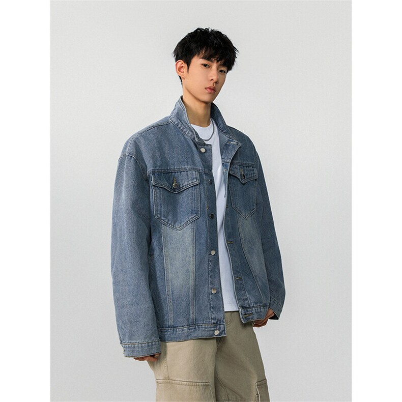 首单5WQ2071-TP45不复古做旧牛仔外套夹克男女上衣，男装夹克，电商A102