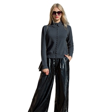 春秋新款羊绒衫女短款纯色翻领单排扣针织衫上衣时尚百搭，女装羊绒衫，鹿一羊绒