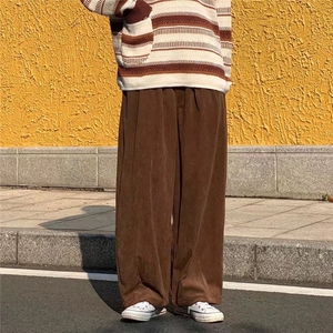 休闲裤男大码灯芯绒束脚运动哈伦裤宽松长裤513ACK2681图片