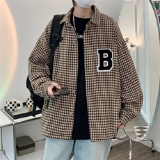 千鸟格外套男设计感小众高街潮牌痞帅美式QH128-P45，女装短外套，星座1109-3