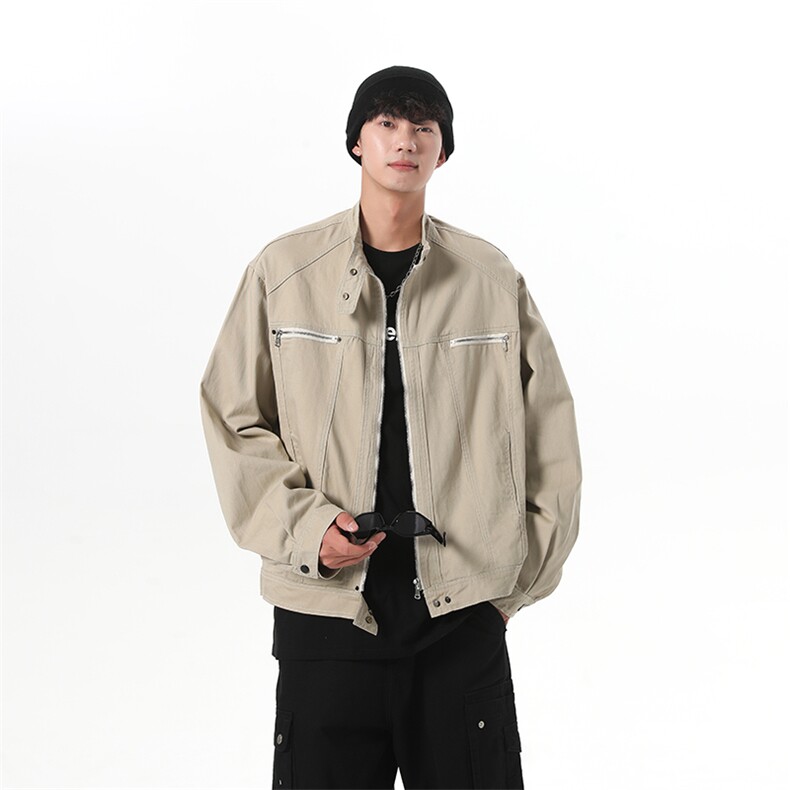 牛仔外套男秋季复古日系飞行员夹克高级感痞帅工装衣服JK1109-P78图片