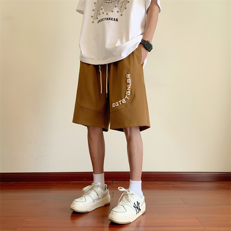 菠萝格五分短裤男大码男士直筒宽松运动裤D11*P35*控58,男装休闲裤,星座227-2