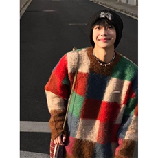 拼色毛衣气质潮流文艺流行百搭日系简约慵懒原宿M7018，男装针织衫/毛衣，星座1116A（原606A-3）