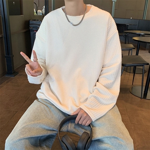 C481P35秋冬新款男生休闲T恤宽松时尚男装打底衫图片