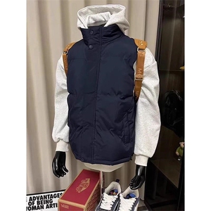 现货5W件冬季三防硬挺boxy短款立领棉衣马夹外套加厚马甲保暖棉服图片