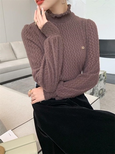 冬季新品 磨毛蕾丝上衣图片