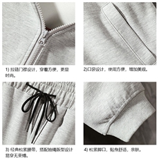 TK6099-P85开衫连帽卫衣套装男运动套装两件套水泥墙挂拍，男装休闲套装，电商A040A