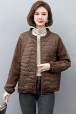 短款外套女2022新款冬季夹棉夹克秋冬薄款时尚棉衣棉服，女装棉衣/棉服，忆绮罗