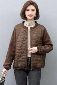 短款外套女2022新款冬季夹棉夹克秋冬薄款时尚棉衣棉服图片