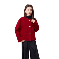2025年秋季新款百搭牛角扣开衫，女装羊毛衫，泰公羊绒